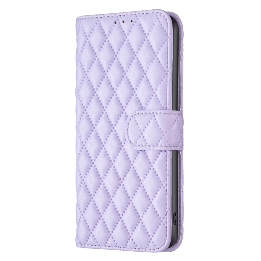 iPhone 14 Pro Portemonnee hoesje Quilted Paars