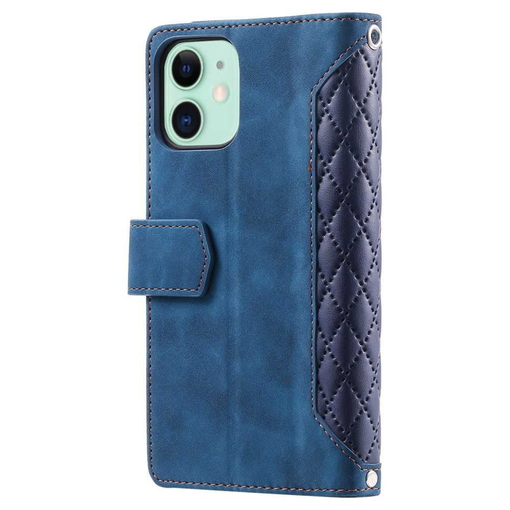 iPhone 11 Portemonnee tas Quilted Blauw