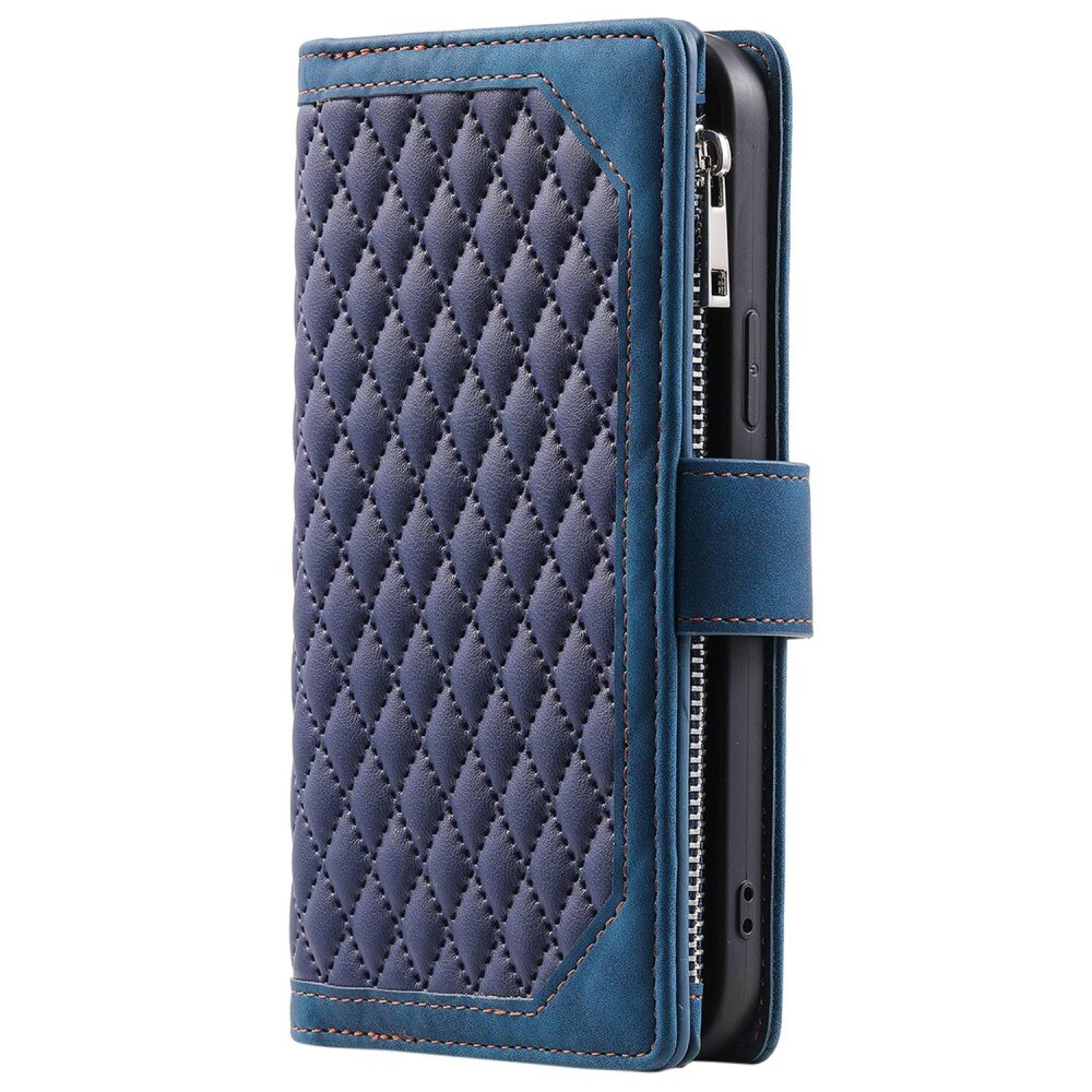 iPhone 11 Portemonnee tas Quilted Blauw