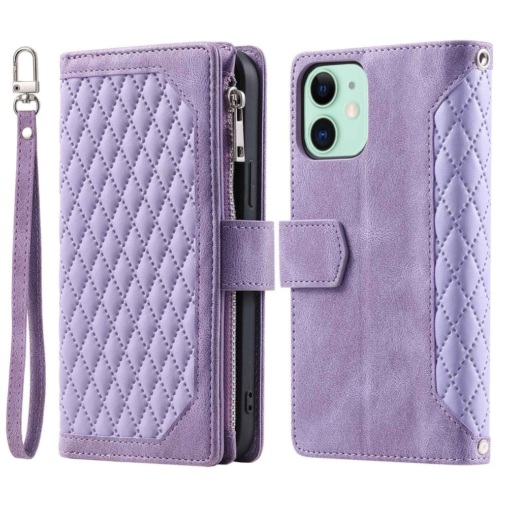 iPhone 11 Portemonnee tas Quilted Paars