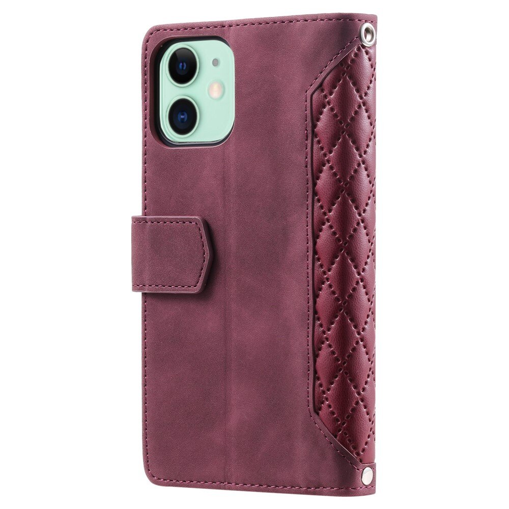 iPhone 11 Portemonnee tas Quilted Rood