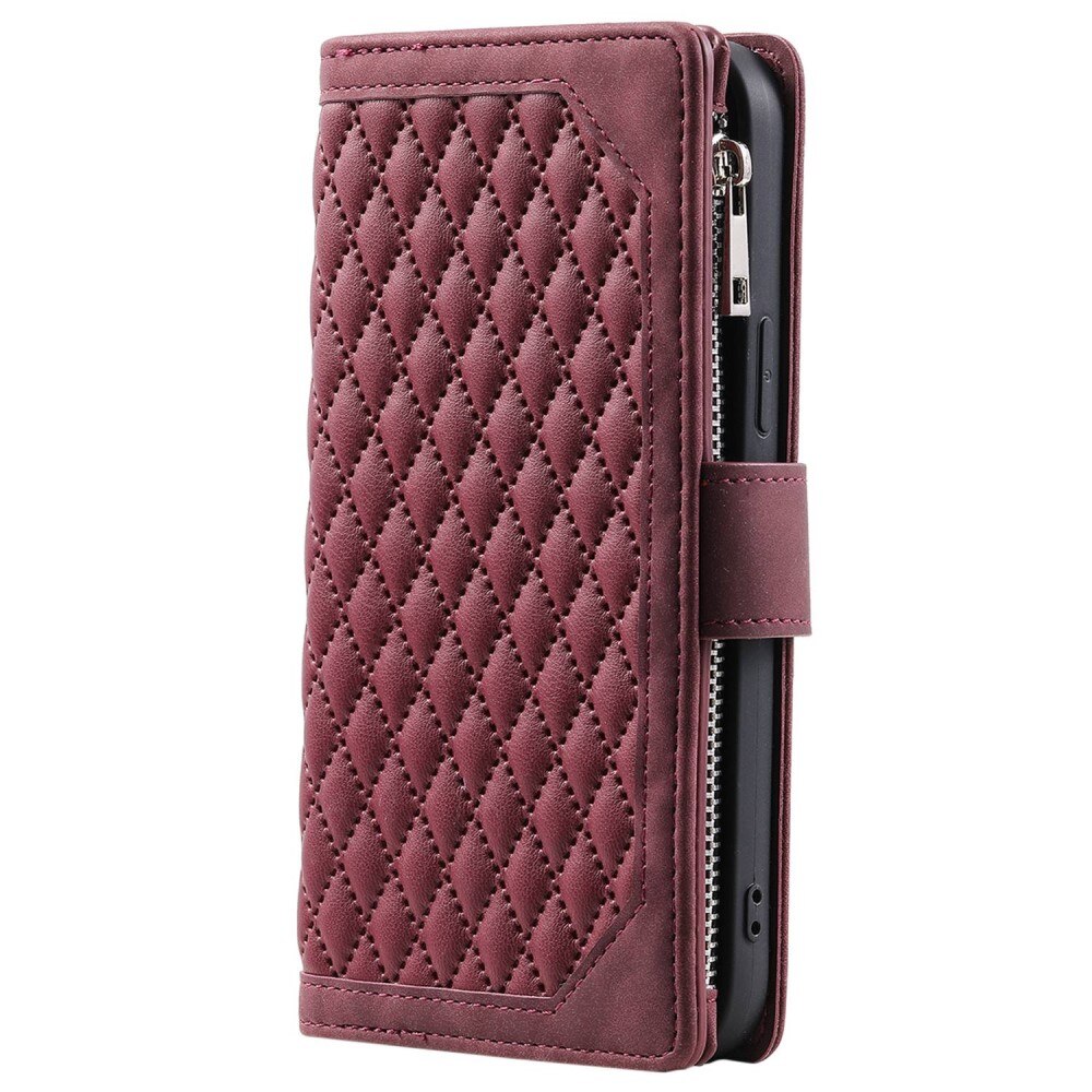 iPhone 11 Portemonnee tas Quilted Rood