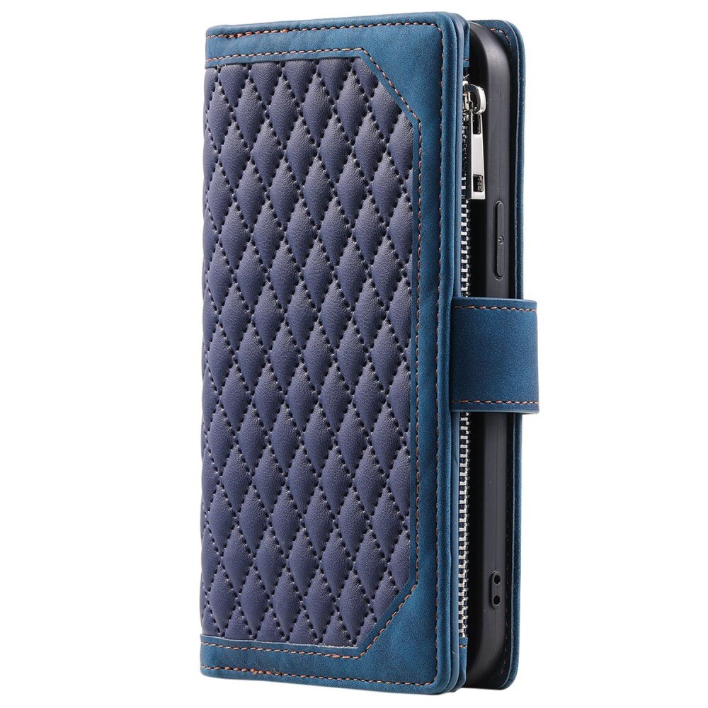 Apple iPhone 13 Pro Portemonnee tas Quilted Blauw