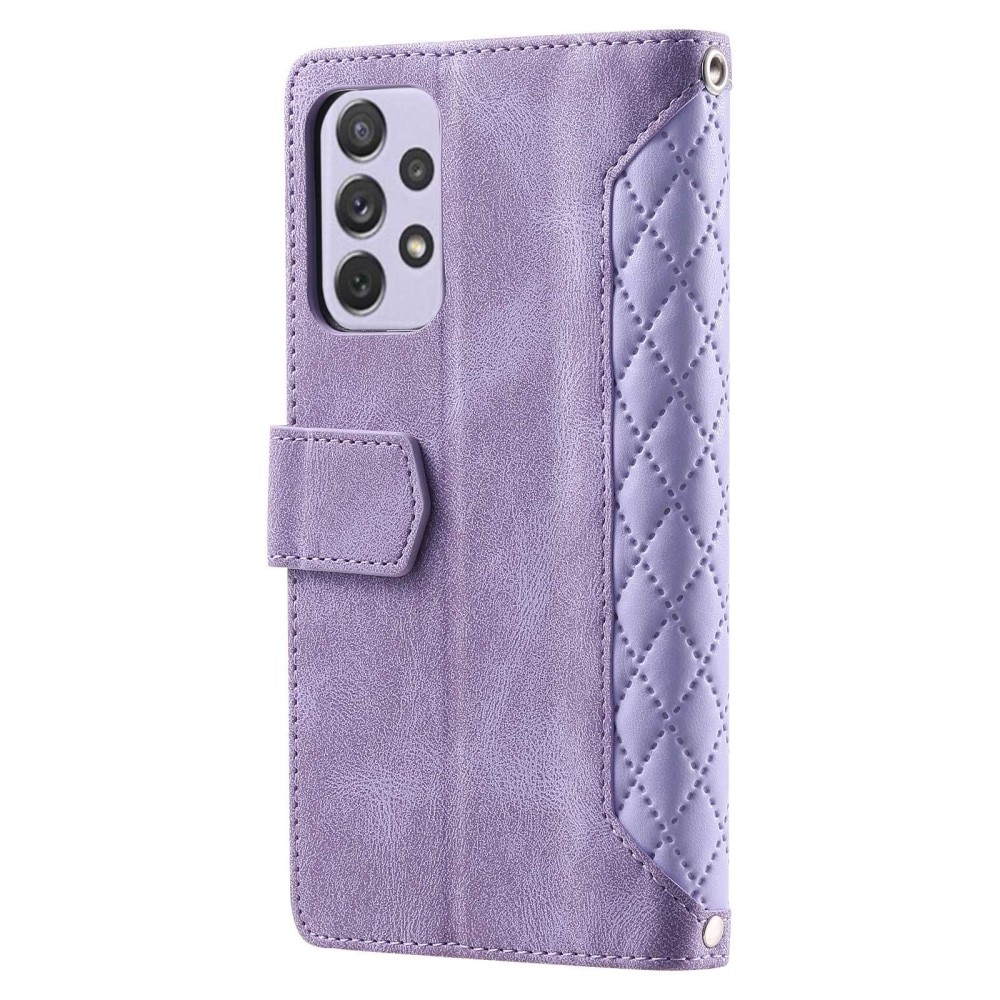 Samsung Galaxy A52/A52s Portemonnee tas Quilted Paars