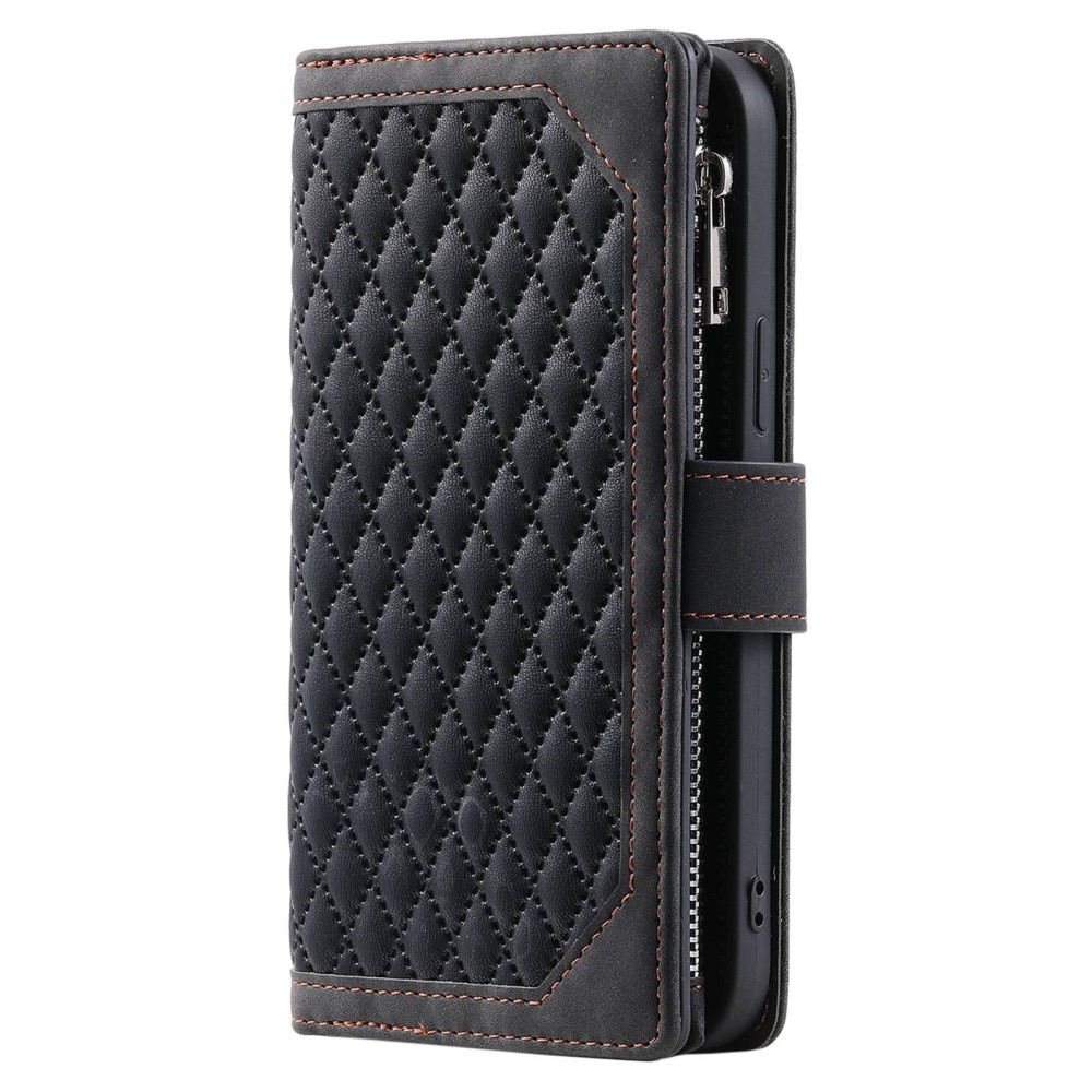 Samsung Galaxy A53 Portemonnee tas Quilted Zwart