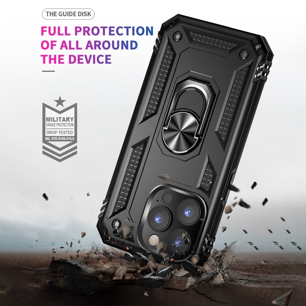 iPhone 14 Pro Max Hybridcase Tech Ring Zwart