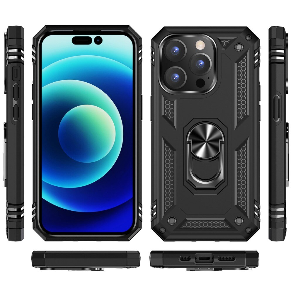 iPhone 14 Pro Max Hybridcase Tech Ring Zwart