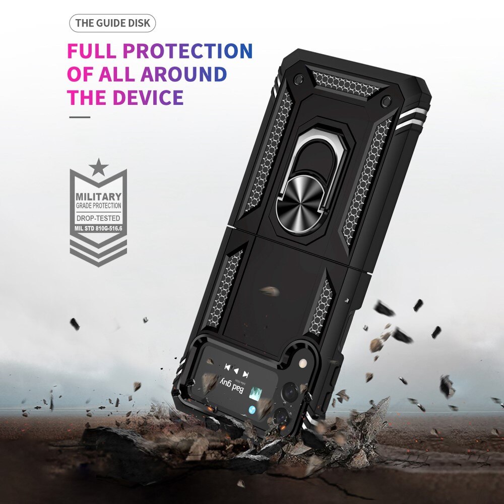 Samsung Galaxy Z Flip 4 Hybridcase Tech Ring Zwart