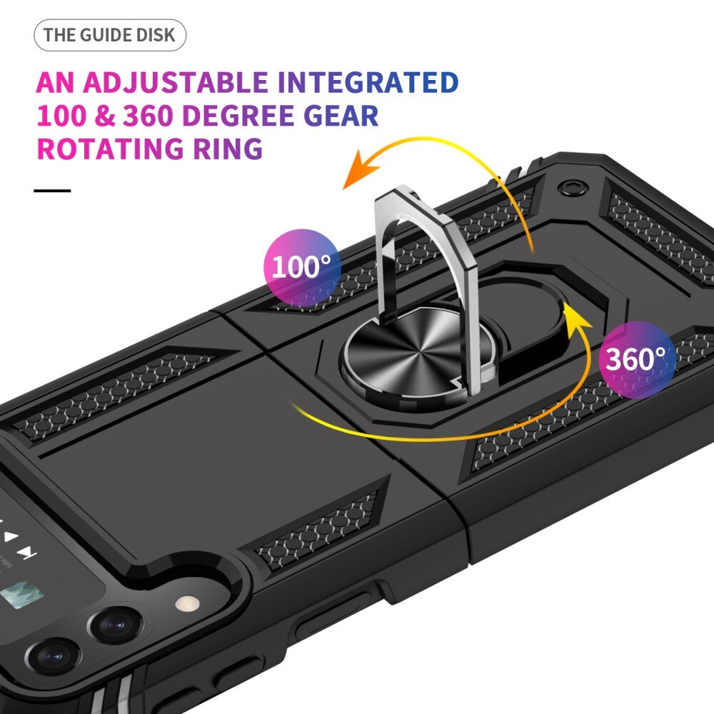 Samsung Galaxy Z Flip 4 Hybridcase Tech Ring Zwart