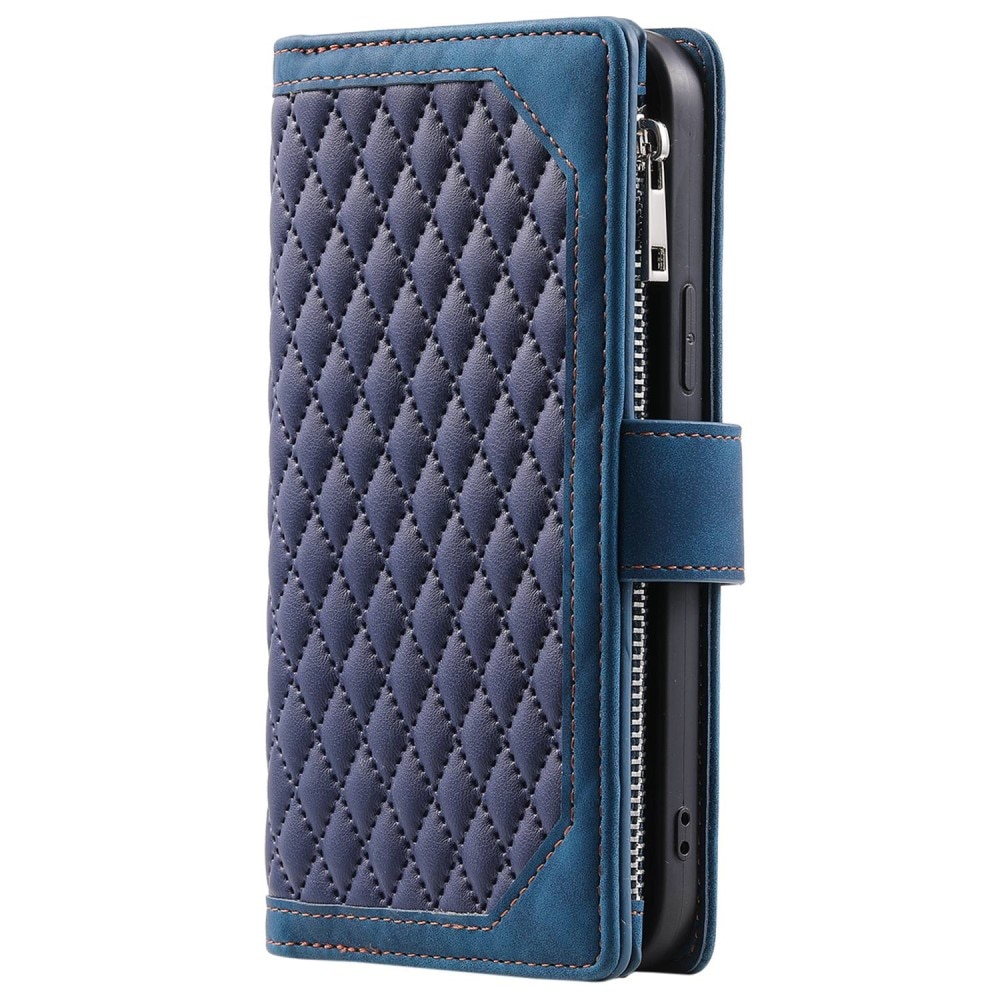 iPhone SE (2022) Portemonnee tas Quilted blauw