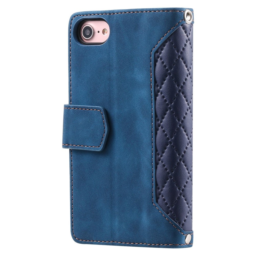 iPhone SE (2020) Portemonnee tas Quilted blauw