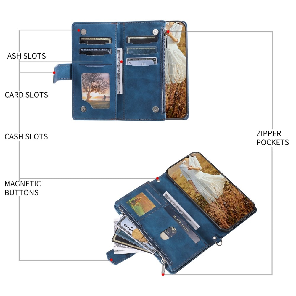 iPhone SE (2020) Portemonnee tas Quilted blauw