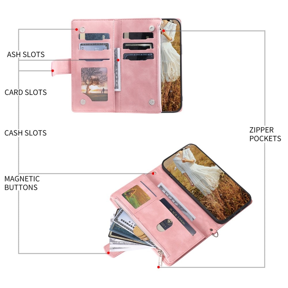 iPhone SE (2020) Portemonnee tas Quilted roze