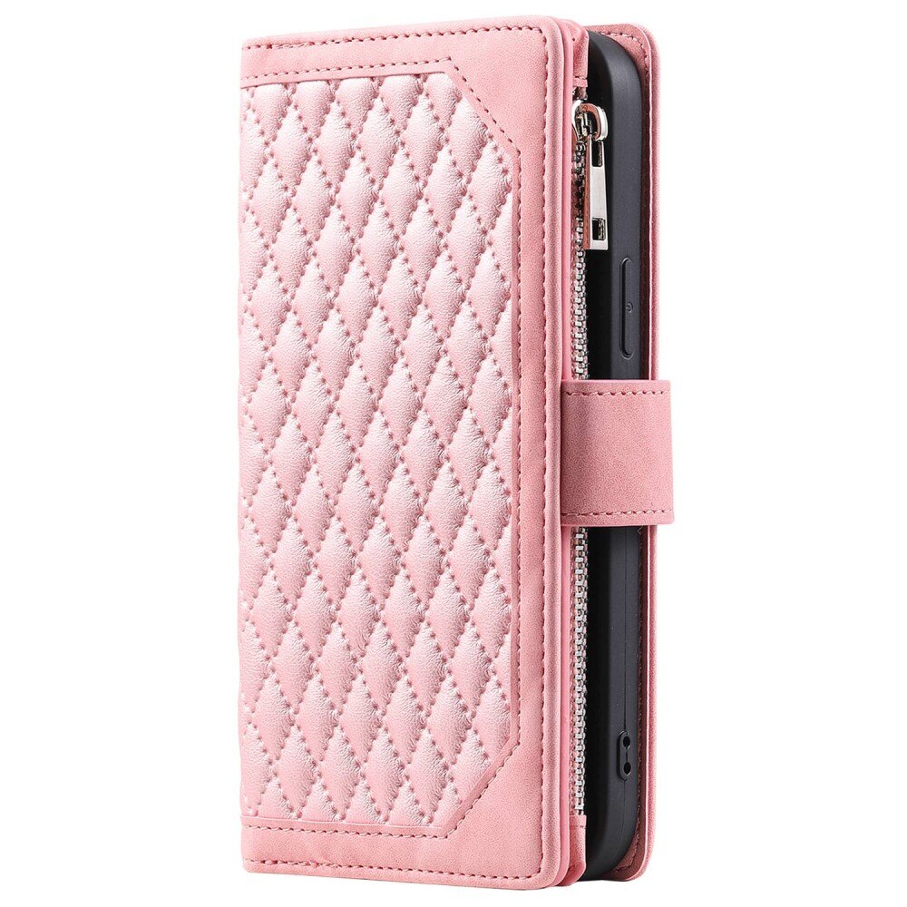 iPhone 11 Pro Portemonnee tas Quilted Roze