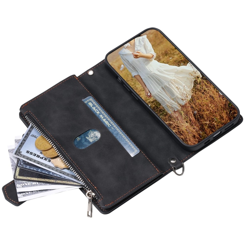 Apple iPhone 14 Plus Portemonnee tas Quilted Zwart