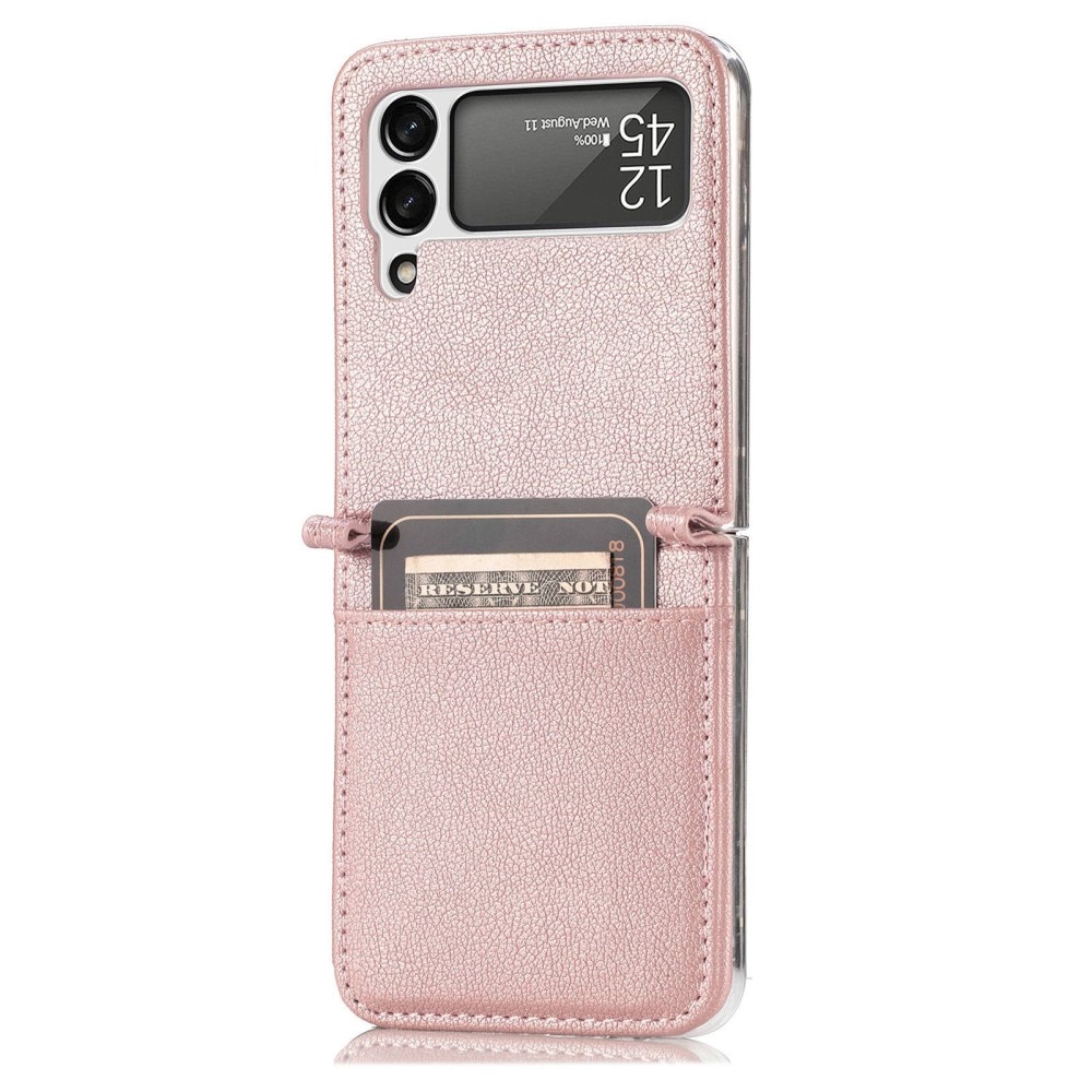 Slim Card Wallet Samsung Galaxy Z Flip 4 Roze