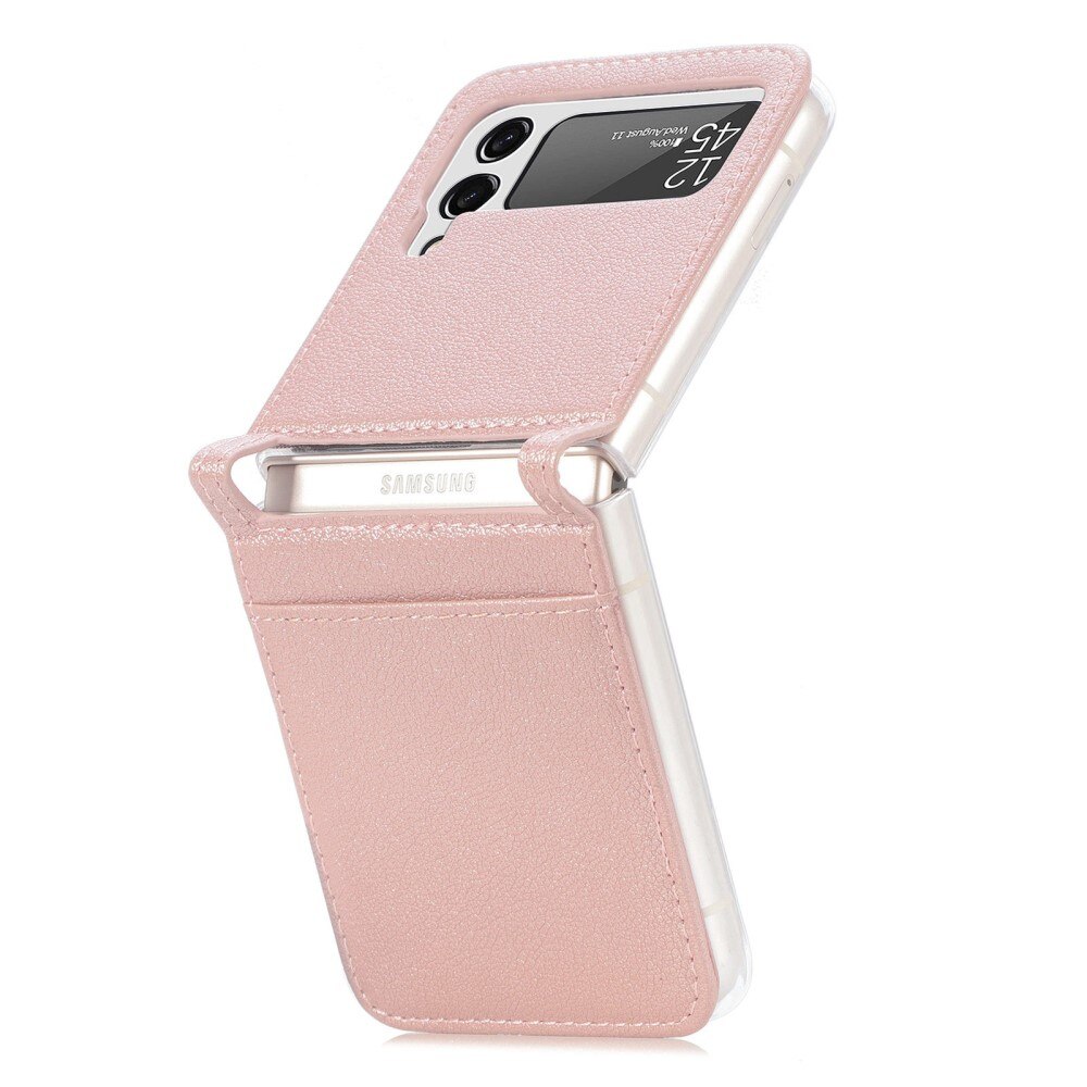 Slim Card Wallet Samsung Galaxy Z Flip 4 Roze