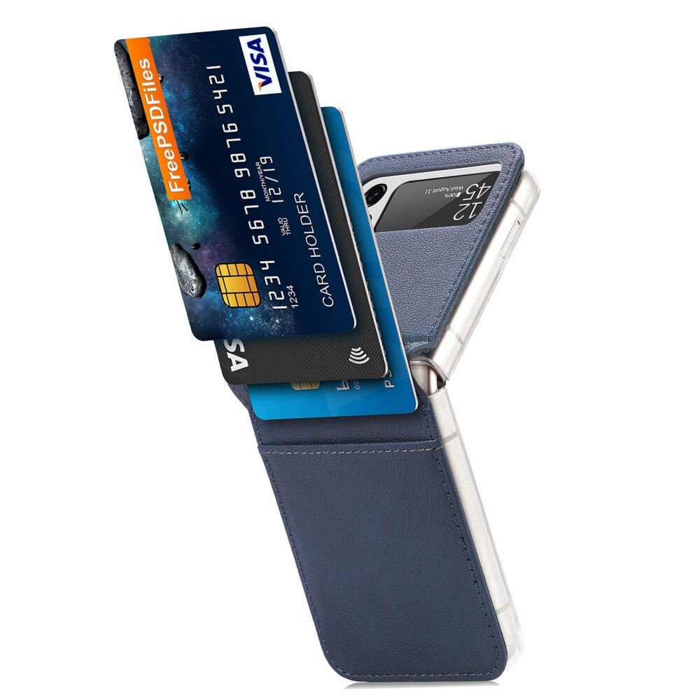 Slim Card Wallet Samsung Galaxy Z Flip 4 Blauw