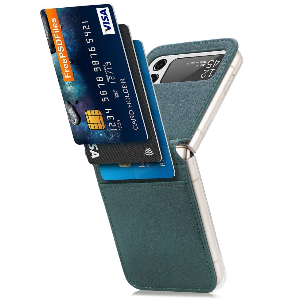 Slim Card Wallet Samsung Galaxy Z Flip 4 Groen