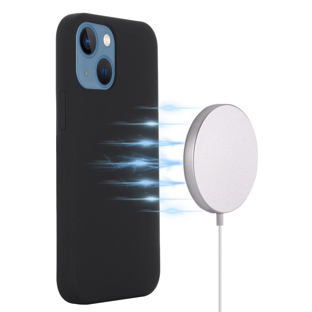 Silicone Magnetic Case iPhone 14 Plus Zwart