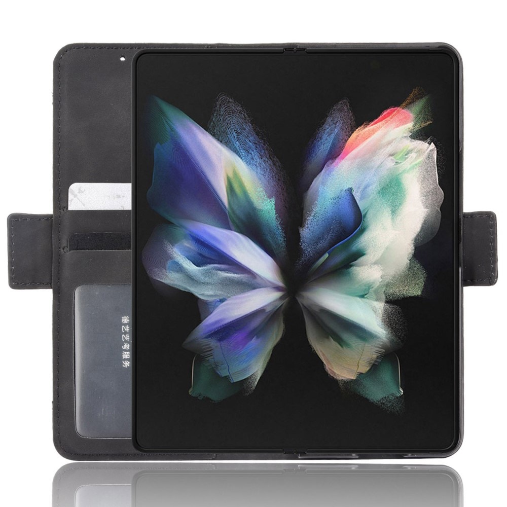 Samsung Galaxy Z Fold 4 Multi Portemonnee hoesje met penhouder Zwart