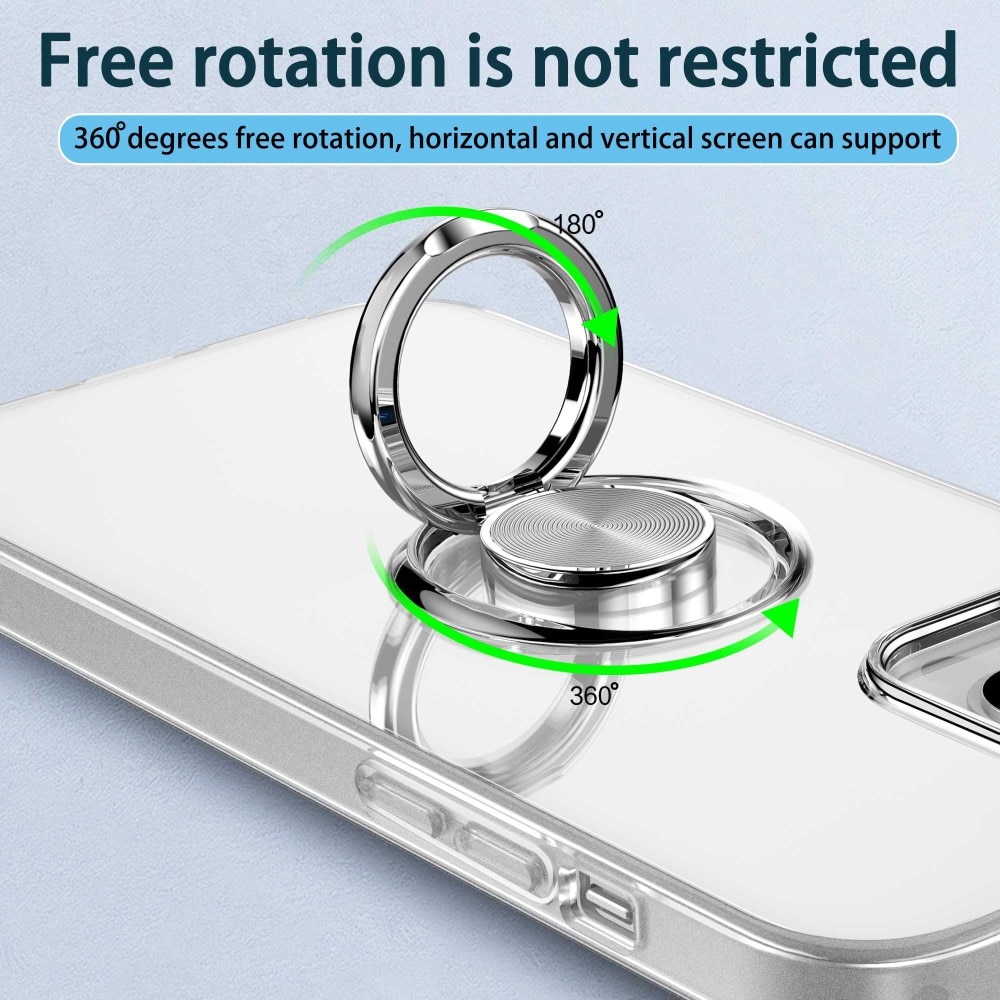 iPhone 14 Pro Max TPU hoesje Finger Ring Kickstand transparant