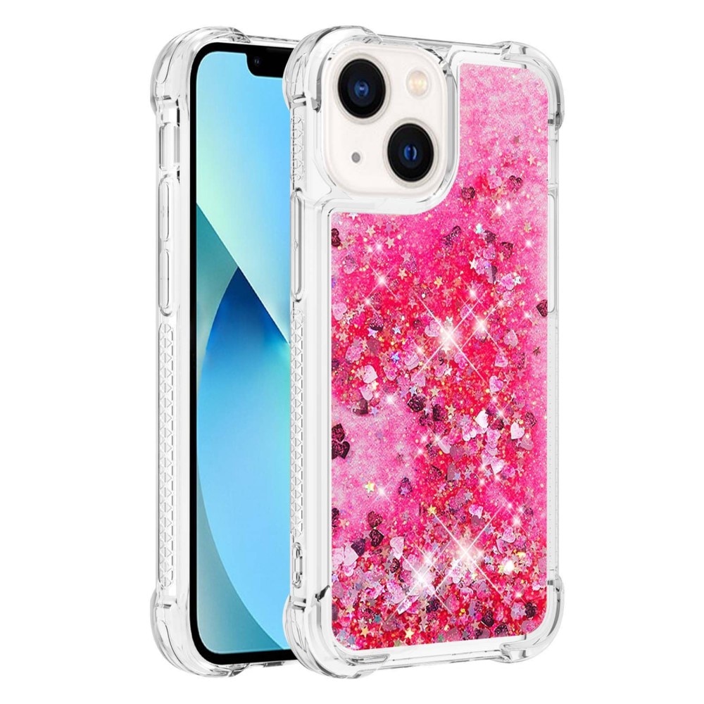 iPhone 14 Glitter Powder TPU Case Roze
