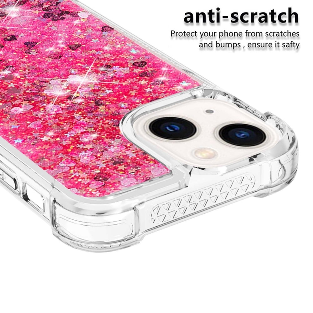 iPhone 14 Glitter Powder TPU Case Roze