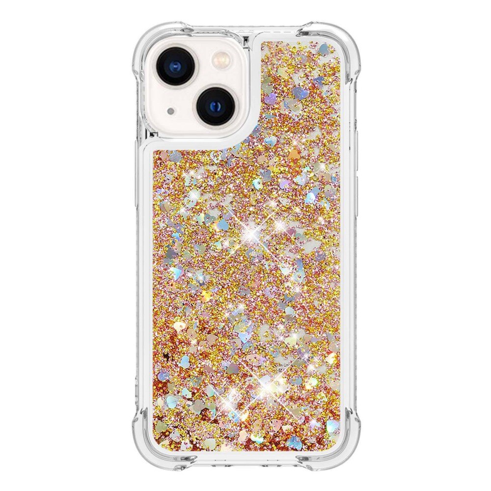 iPhone 14 Glitter Powder TPU Case Goud