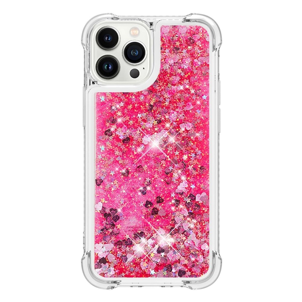 iPhone 14 Pro Glitter Powder TPU Case Roze