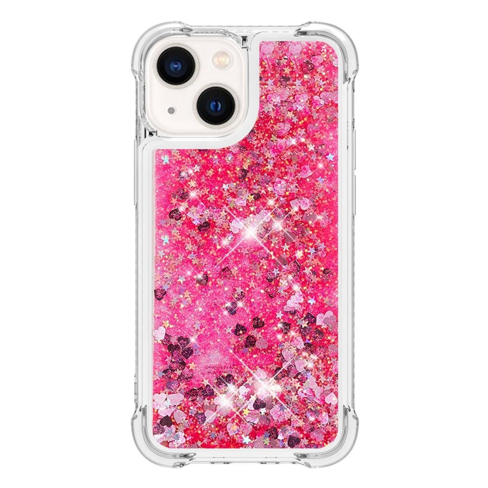 iPhone 14 Plus Glitter Powder TPU Case Roze