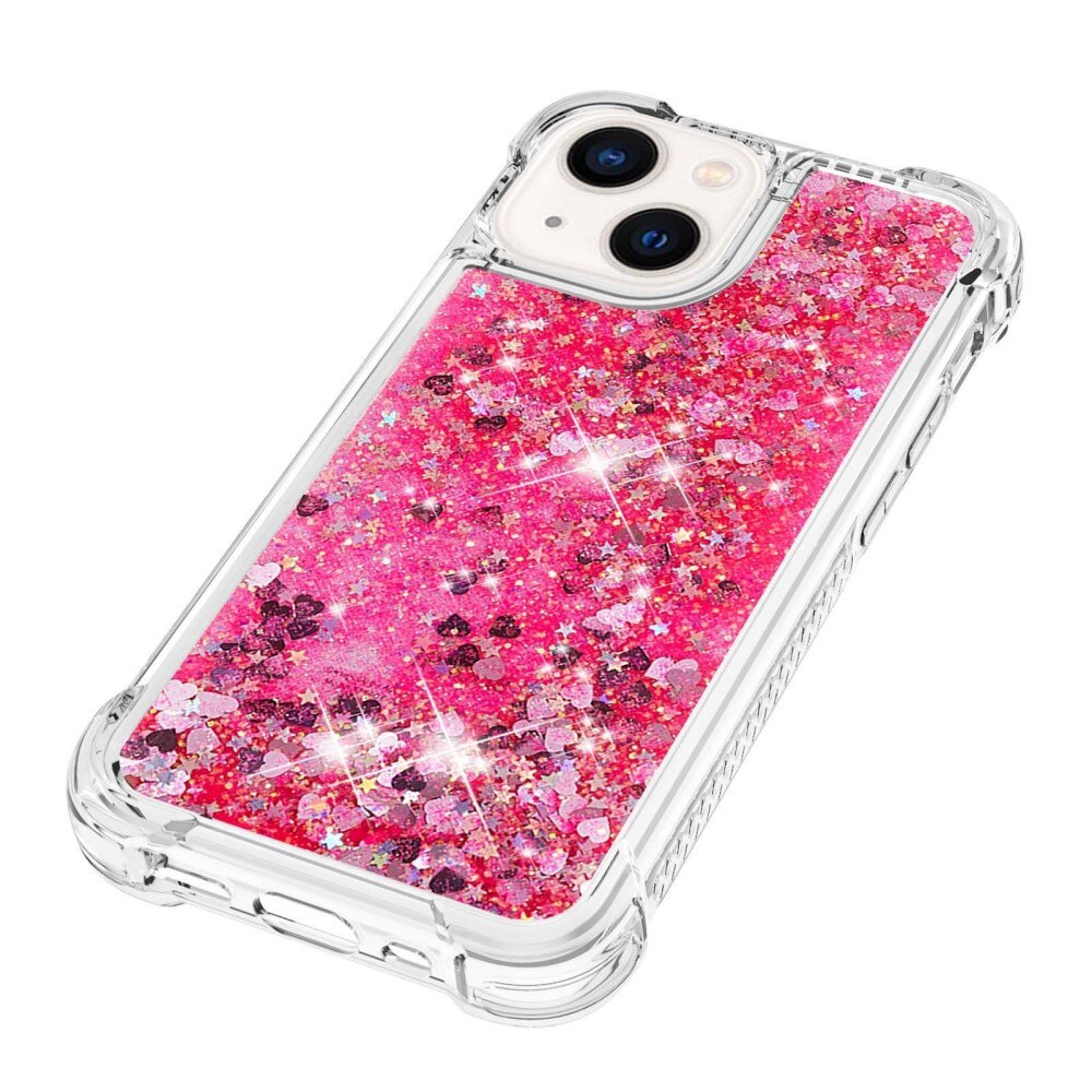 iPhone 14 Plus Glitter Powder TPU Case Roze