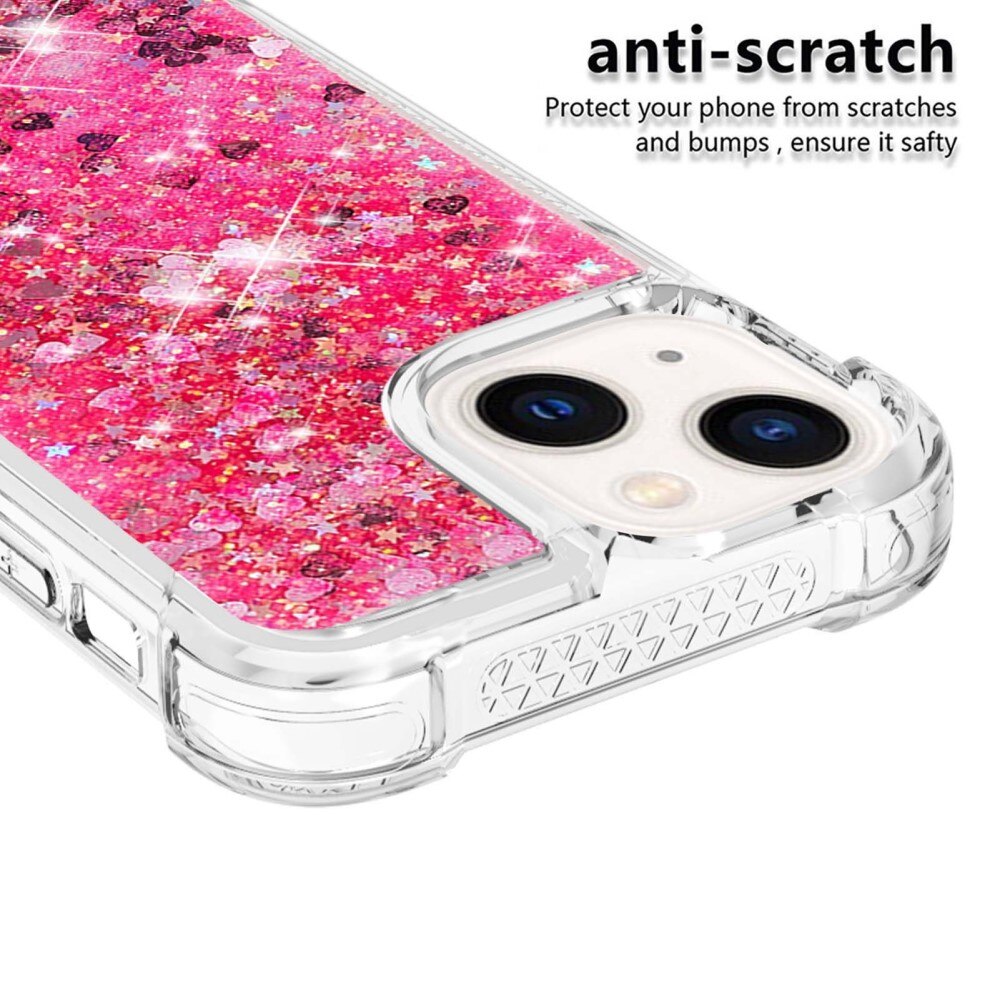 iPhone 14 Plus Glitter Powder TPU Case Roze