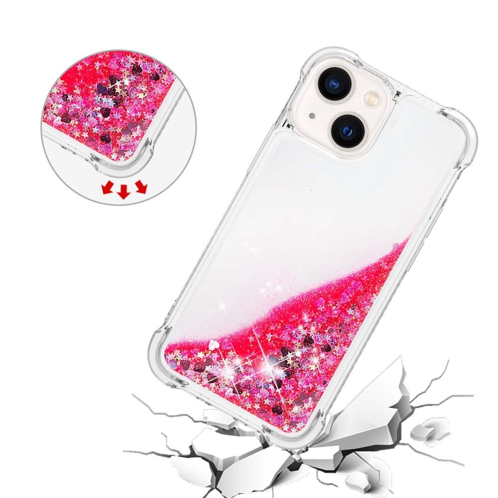 iPhone 14 Plus Glitter Powder TPU Case Roze