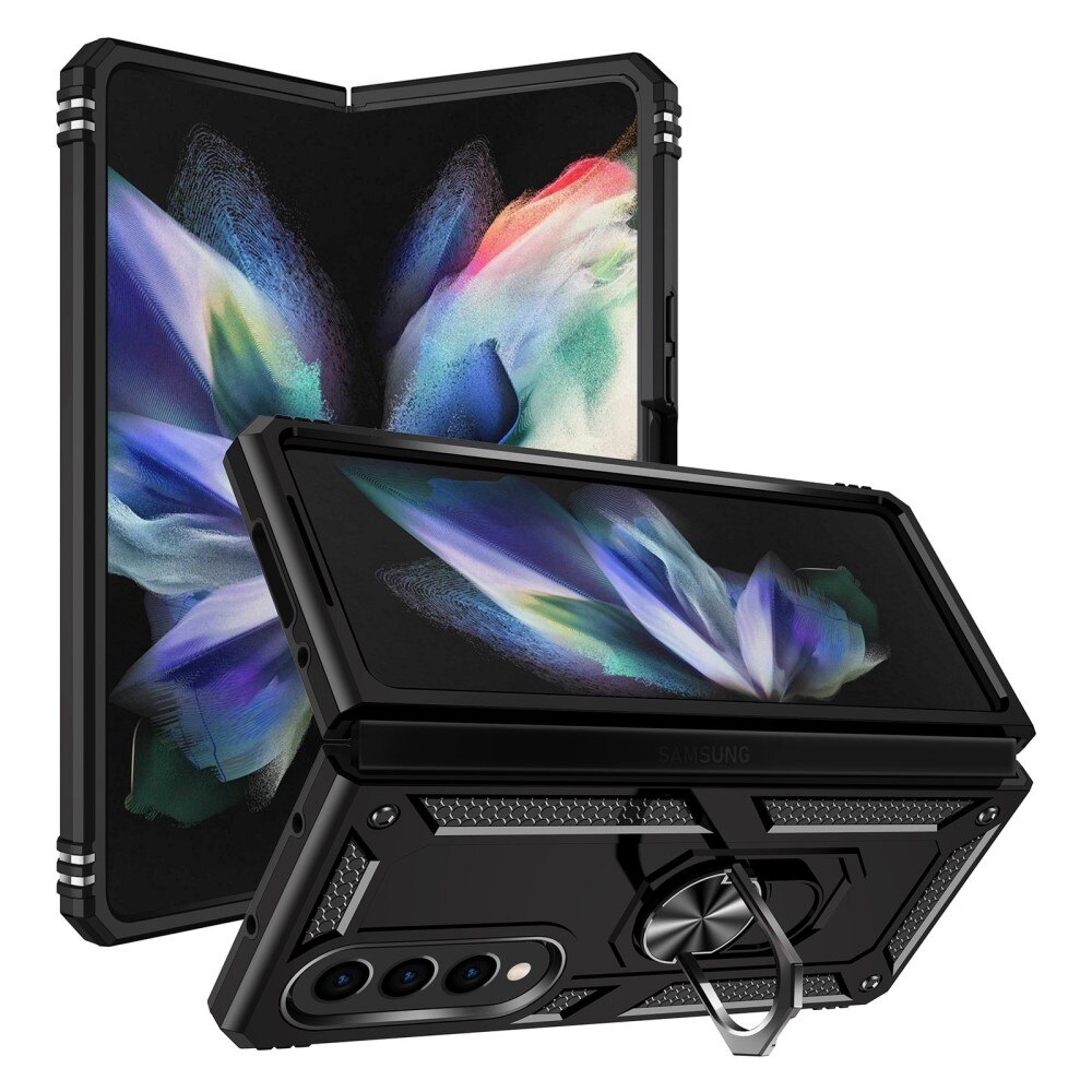 Samsung Galaxy Z Fold 4 Hybridcase Tech Ring Zwart