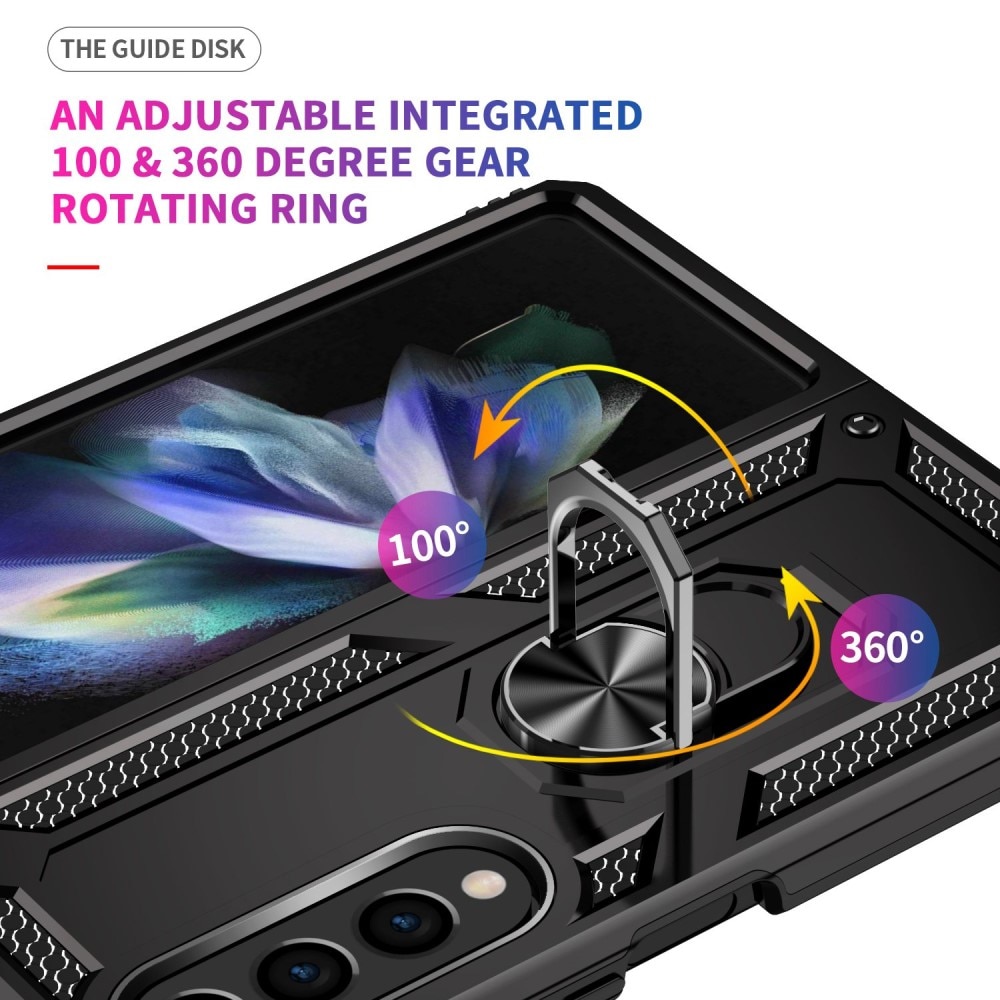 Samsung Galaxy Z Fold 4 Hybridcase Tech Ring Zwart