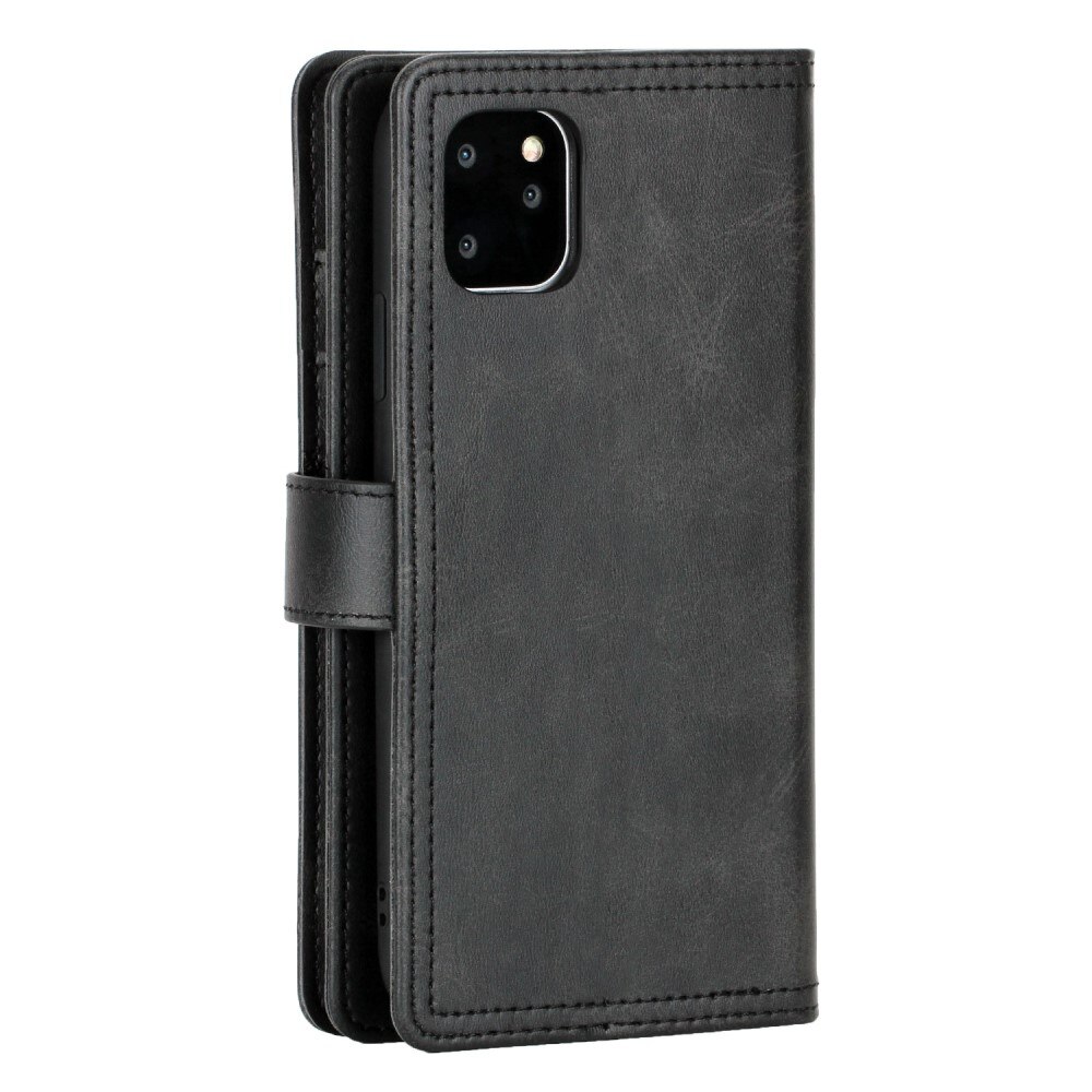 iPhone 14 Pro Max Leren Bookcover hoesje Multi-Slot Zwart