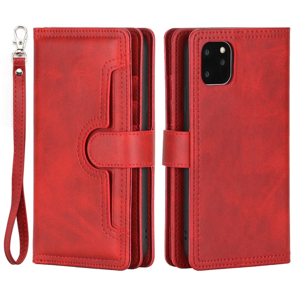 iPhone 14 Leren Bookcover hoesje Multi-Slot Rood