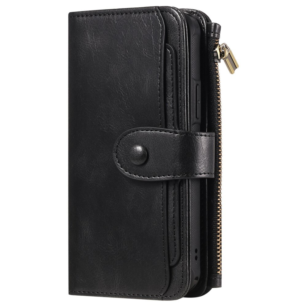 Samsung Galaxy S22 Magnet Leather Multi-Wallet Zwart