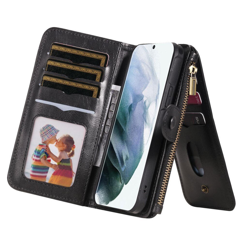 Samsung Galaxy S22 Ultra Magnet Leather Multi-Wallet Zwart