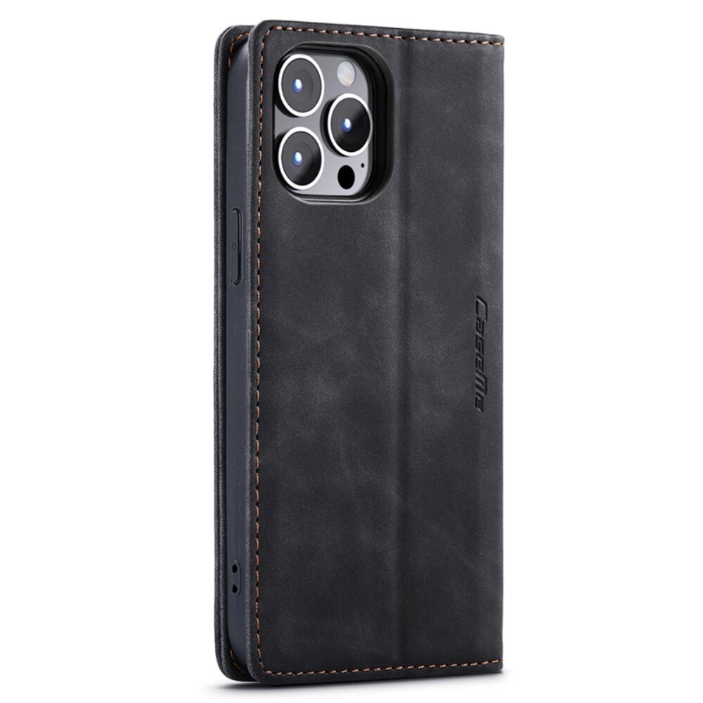 Slim Bookcover Hoesje iPhone 14 Pro Max Zwart