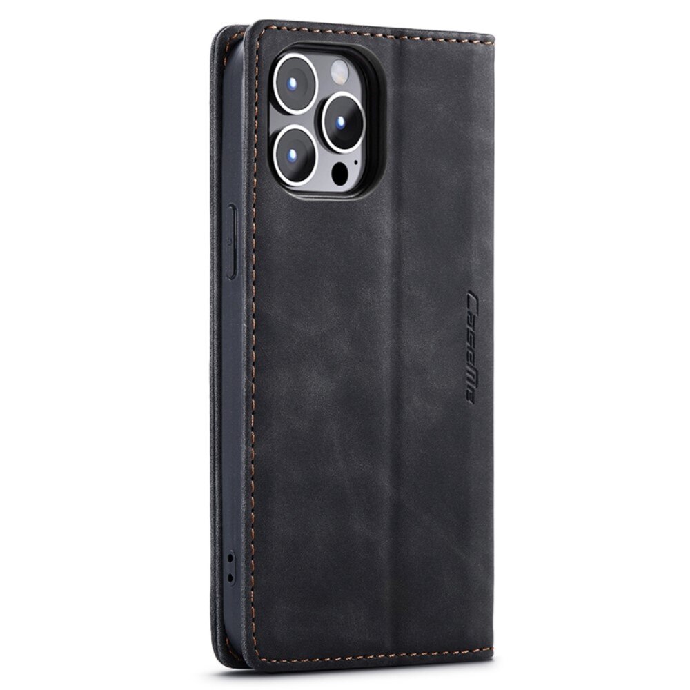 Slim Bookcover hoesje iPhone 14 Pro Max Zwart