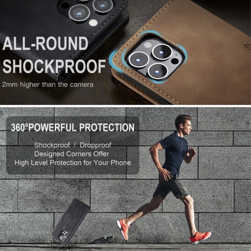 Slim Bookcover Hoesje iPhone 14 Pro Max Zwart