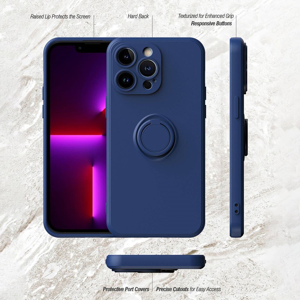 iPhone 14 Pro Hardcase Ring Zwart