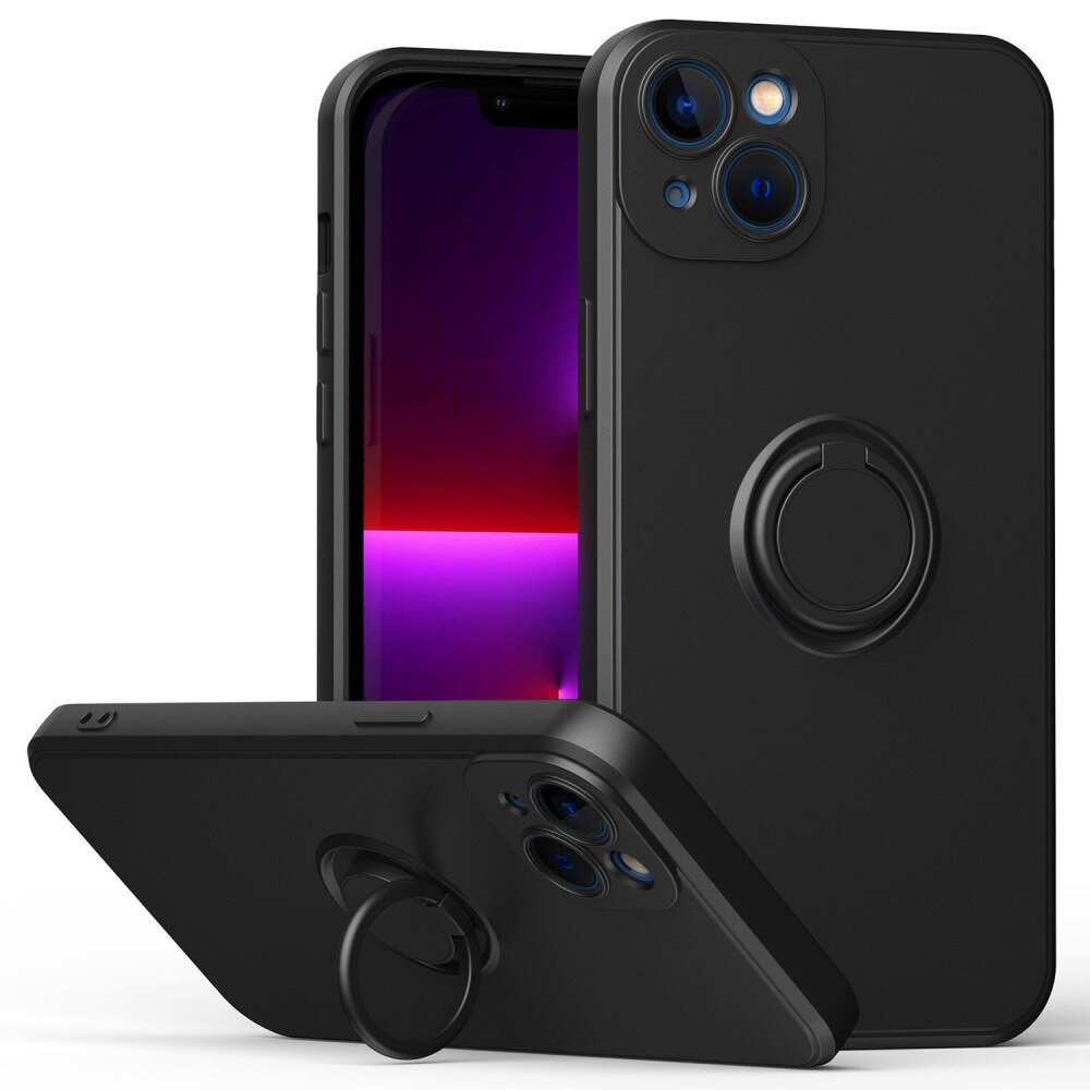 iPhone 14 Hardcase Ring Zwart
