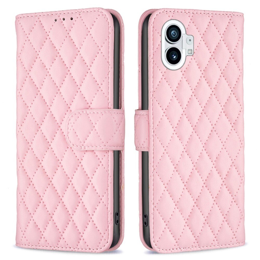 Nothing Phone 1 Portemonnee hoesje Quilted Roze