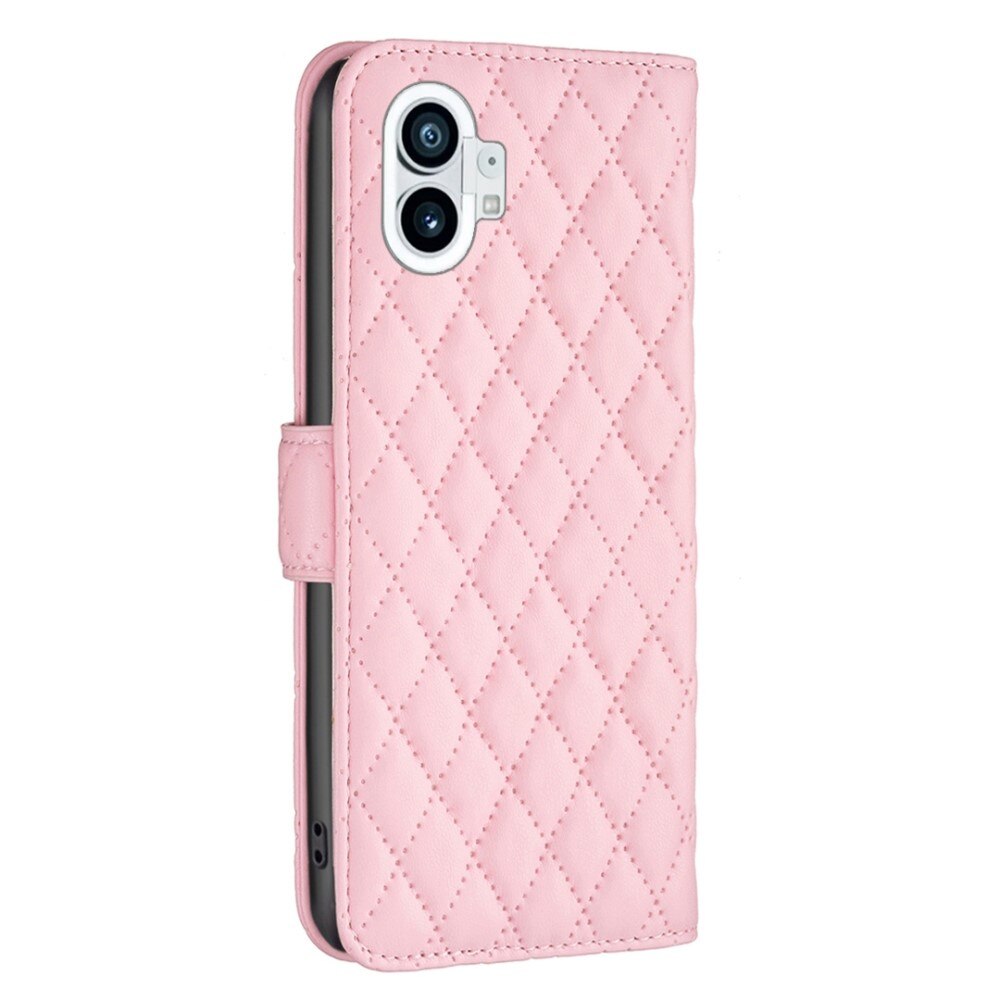 Nothing Phone 1 Portemonnee hoesje Quilted Roze