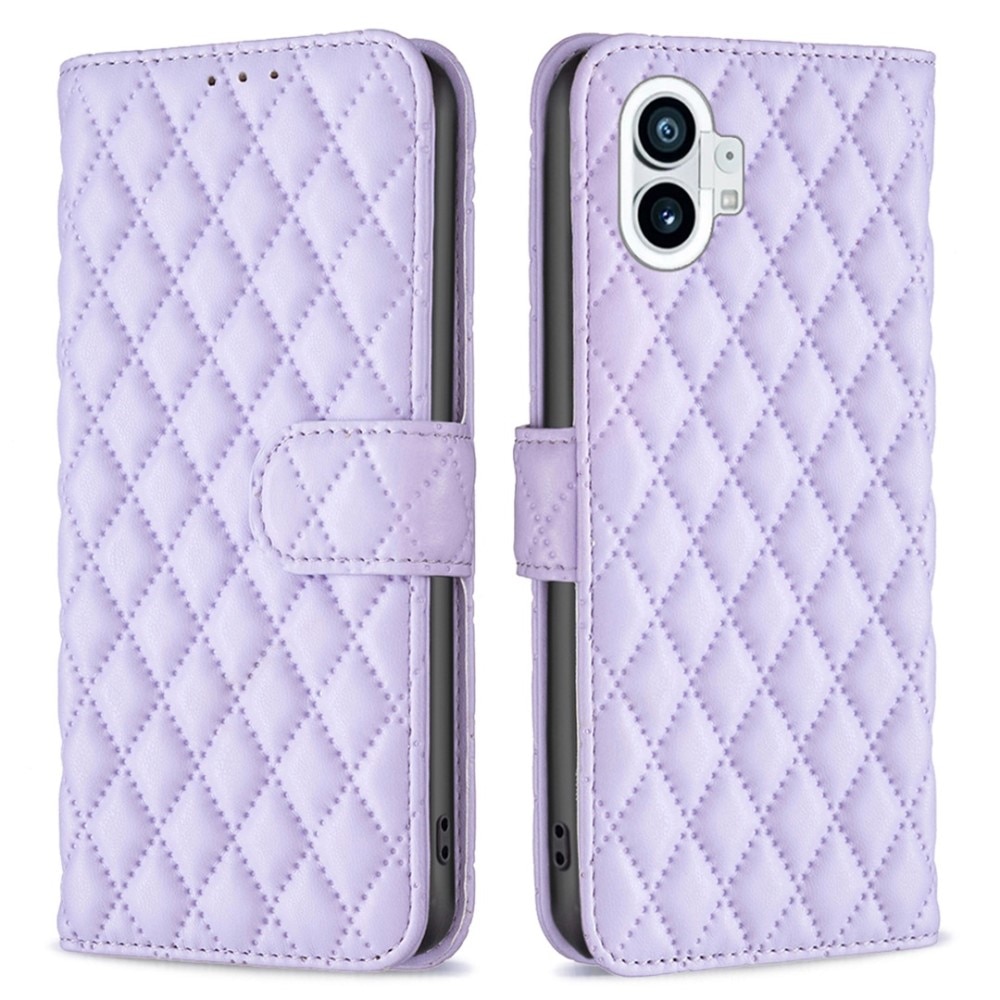 Nothing Phone 1 Portemonnee hoesje Quilted Paars