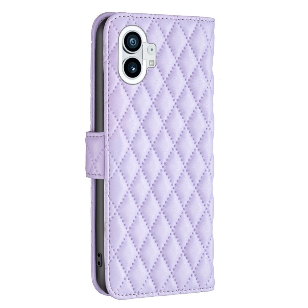 Nothing Phone 1 Portemonnee hoesje Quilted Paars