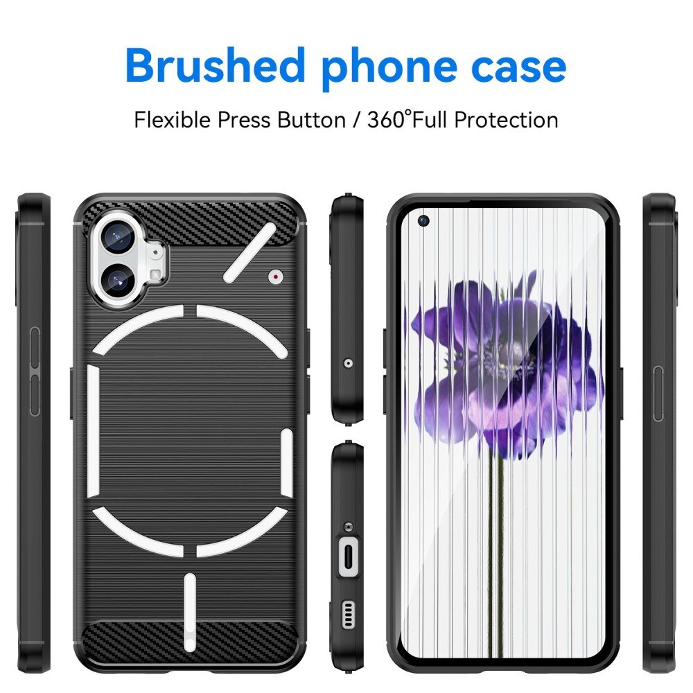 Hoesje TPU Brushed Nothing Phone 1 Zwart